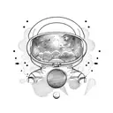 Spaceman on spacewalk tattoo design idea