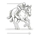 racehorse tattoo design idea