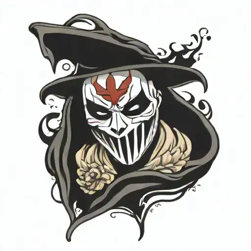 puerto rican ghostface mask tattoo design idea