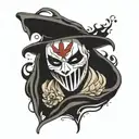 puerto rican ghostface mask tattoo design idea