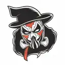 puerto rican ghostface mask tattoo design idea