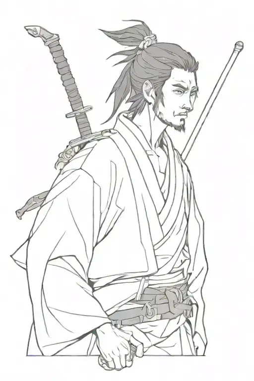 Vagabond Musashi Miyamoto tattoo design idea