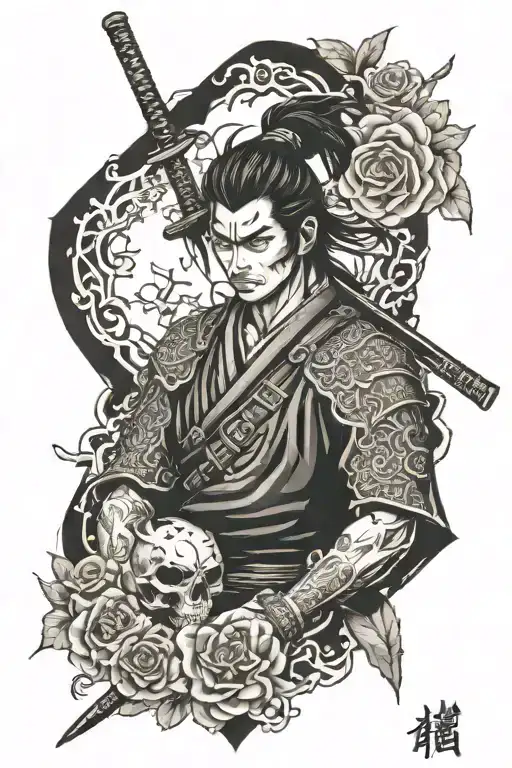 Vagabond Musashi Miyamoto tattoo design idea