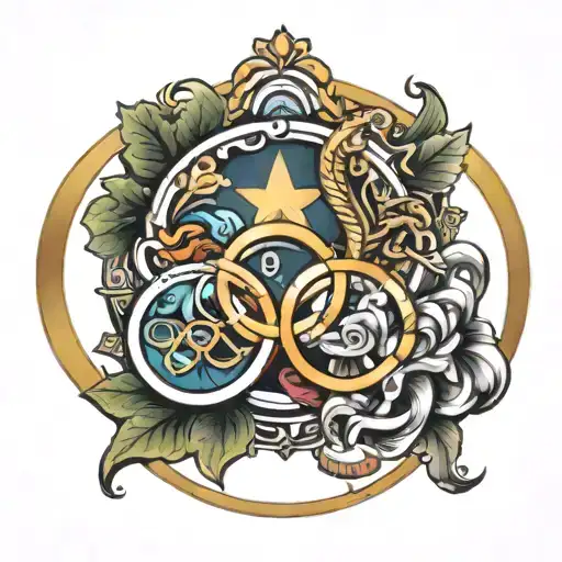 Olympic Ring logo tattoo design idea