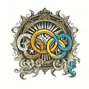 Olympic Ring logo tattoo design idea