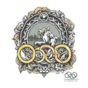 Olympic Ring logo tattoo design idea