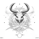 minotaur zodiac tattoo design idea