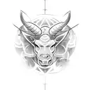 minotaur zodiac tattoo design idea