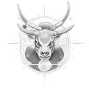 minotaur zodiac tattoo design idea