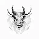 minotaur zodiac tattoo design idea