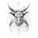 minotaur zodiac tattoo design idea