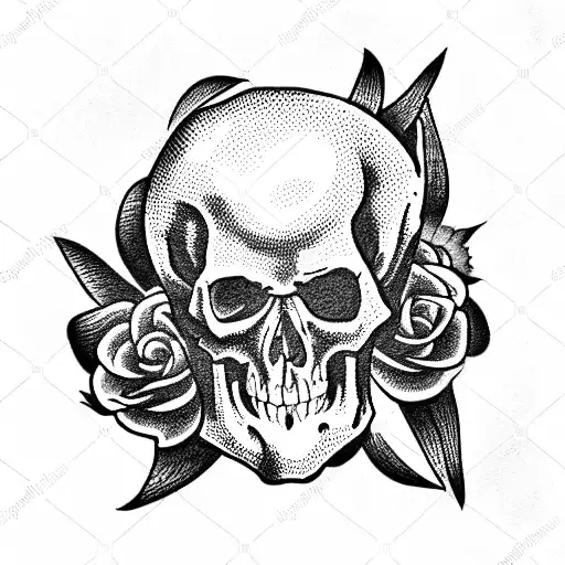 Skull tattoo design idea
