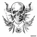 Skull tattoo design idea