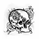 Skull tattoo design idea
