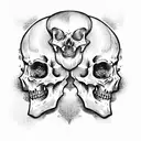 Skull tattoo design idea