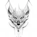 jackal tattoo design idea