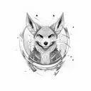 jackal tattoo design idea