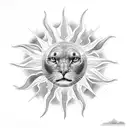 sun rays and clouds  tattoo design idea