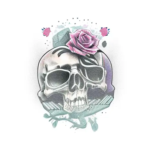 coffin tattoo design idea