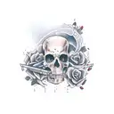 coffin tattoo design idea