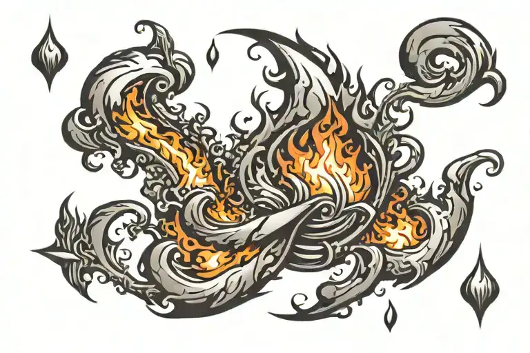 Fire tattoo design idea