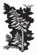 douglas fir tree tattoo design idea