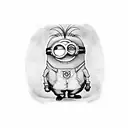 minion rainbow  tattoo design idea