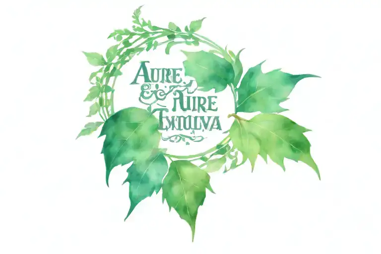 the words "Aure Entuluva" from Tolkien's writings. it means day shall come again. include a sunrise tattoo design idea