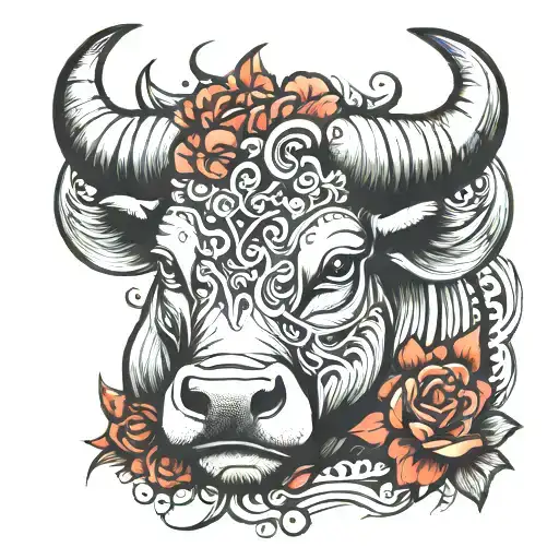 Taurus bull tattoo design idea
