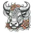 Taurus bull tattoo design idea