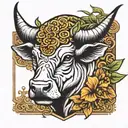 Taurus bull tattoo design idea