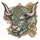 Taurus bull tattoo design idea