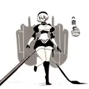 2B Nier Automata tattoo design idea