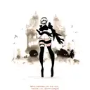 2B Nier Automata tattoo design idea