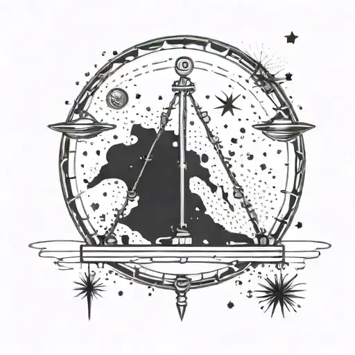 A constellation of Libra zodiac sign with the name Sterre incorporated in a unique way tattoo design idea
