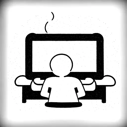 A kid watching TV tattoo design idea