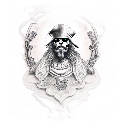 Blackbeard the Pirate tattoo design idea
