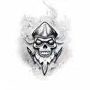 Blackbeard the Pirate tattoo design idea