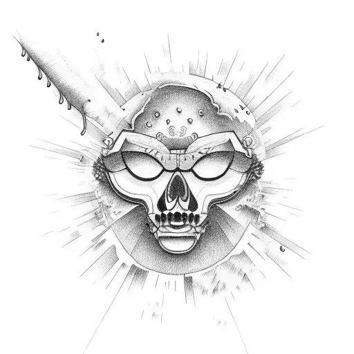 sunshine and rain cloud tattoo design idea