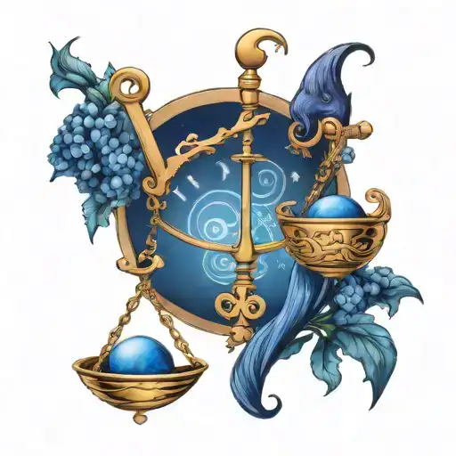 Libra Capricorn. Put Leo and Aries in the libra balance tattoo design idea