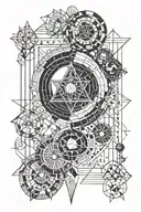 Libra zodiac sign with Capricorn Leo and Aries tattoo design idea