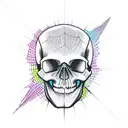 Skull and Spiderweb tattoo design idea
