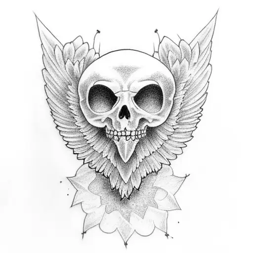 mom as angle and me on right inner forearm tattoo design idea