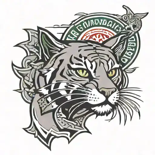 Kentucky Wildcat, Boston Celtics logo, cincinnati reds logo tattoo design idea