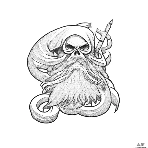 hermit tattoo design idea