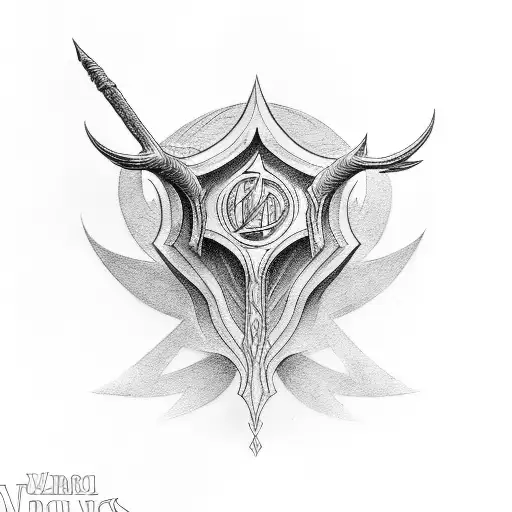 narsil and words of the lord of the rings tattoo design idea