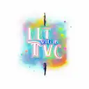 phrase "amor tuus in me vivit" with alot colors for a Men without Black ink tattoo design idea