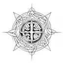 celtic cross tattoo design idea