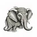 Thai Elephant head tattoo design idea