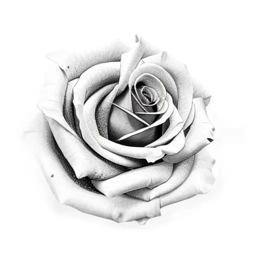 Black and red praying hands and rose tattoo design idea